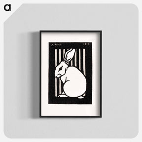 アートポスター-Sitting rabbit - ユリー デ フラーハ Poster.
