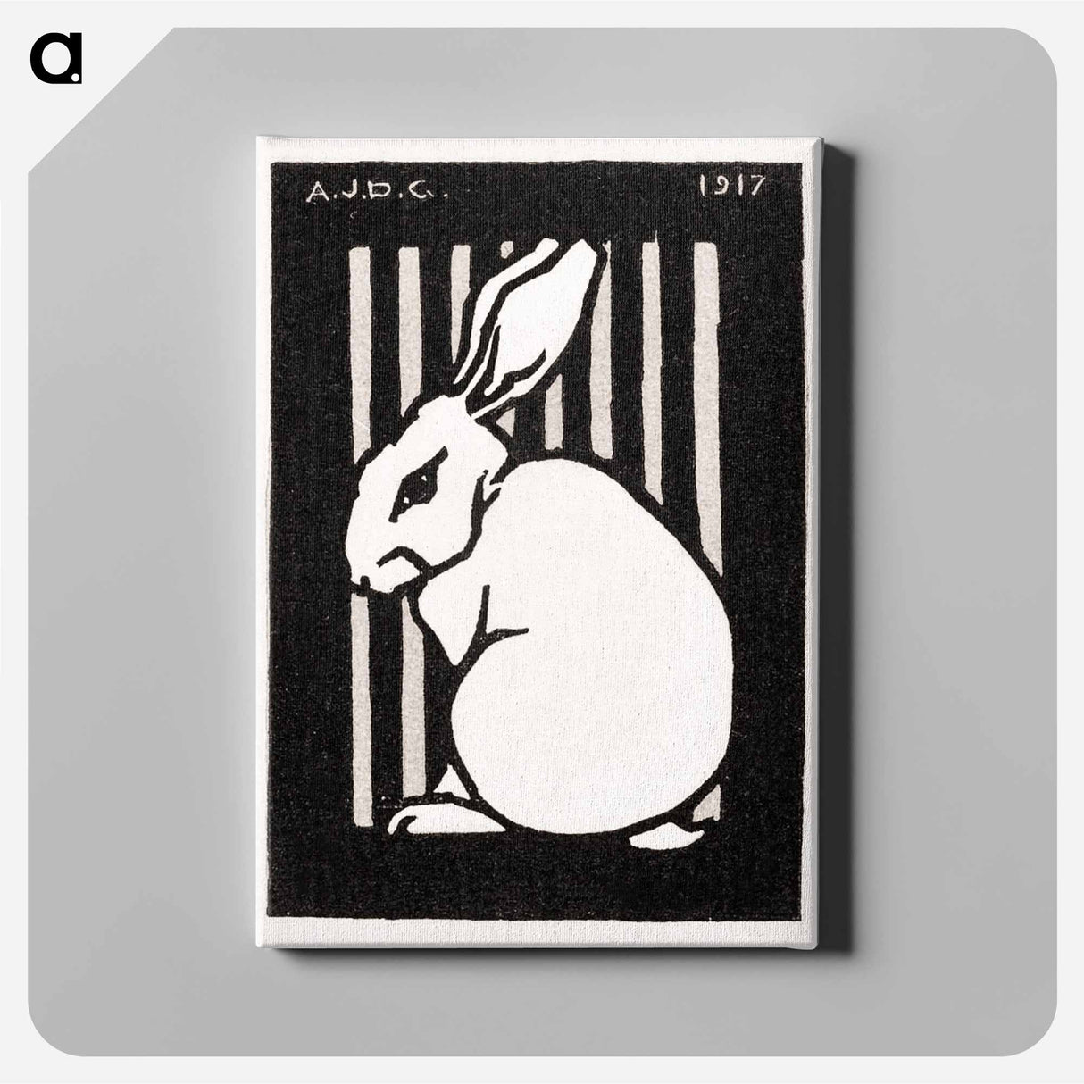 Sitting rabbit - ユリー デ フラーハ Canvas.