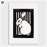 Sitting rabbit - Julie de Graag Poster.