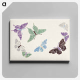 アートパネル-Vintage butterfly - 神坂 雪佳 Canvas.