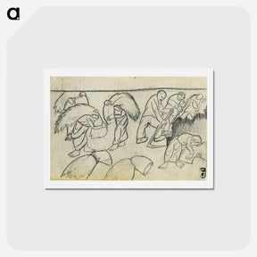 アートポストカード-Reaping - カジミール マレーヴィチ Postcard.