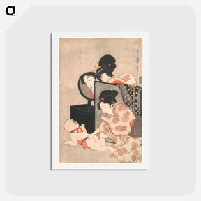 アートポストカード-Mother and Child - 喜多川 歌麿 Postcard.
