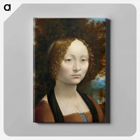 アートパネル-Ginevra de' Benci - レオナルド ダ ヴィンチ Canvas.