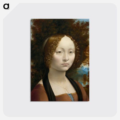 Ginevra de' Benci - レオナルド ダ ヴィンチ Postcard.