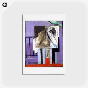 アートポストカード-Still LIfe in front of the Balcony - ルイ マルクーシ Postcard.