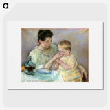 Mother Feeding Child - Mary Cassatt Poster.