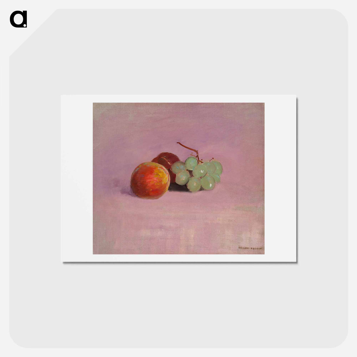 アートポストカード-Still Life with Fruit - オディロン ルドン Postcard.