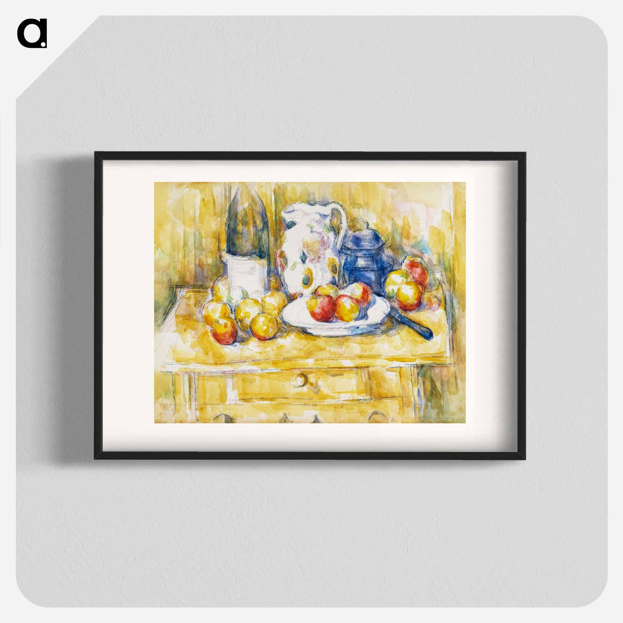 Apples on a Sideboard - Paul Cezanne Poster.