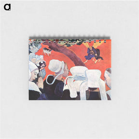 アートメモ帳-Vision of the Sermon (Jacob Wrestling with the Angel) - ポール ゴーギャン Memo.