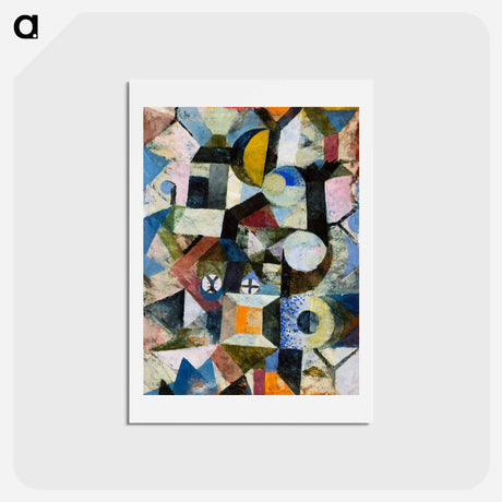 アートポストカード-Composition with the Yellow Half-Moon and the Y
 - パウル クレー Postcard.