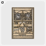 アートポストカード-Design for a bookplate for Kenneth Fitzpatrick Mackenzie - ポール ナッシュ Postcard.