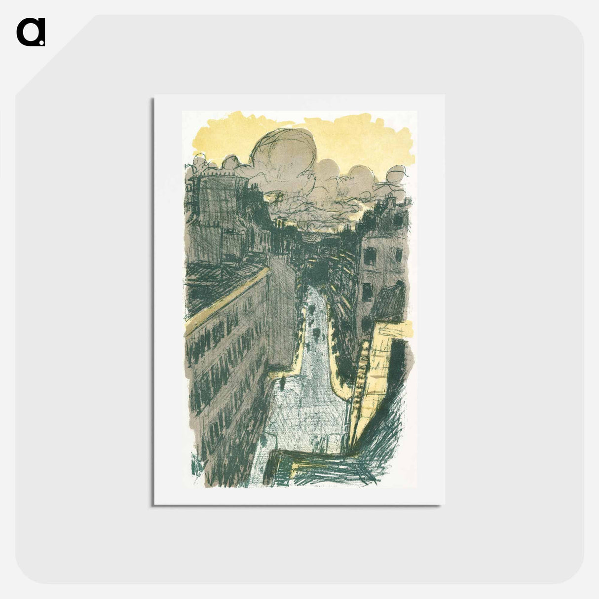 アートポストカード-Street Seen from Above
 - ピエール ボナール Postcard.