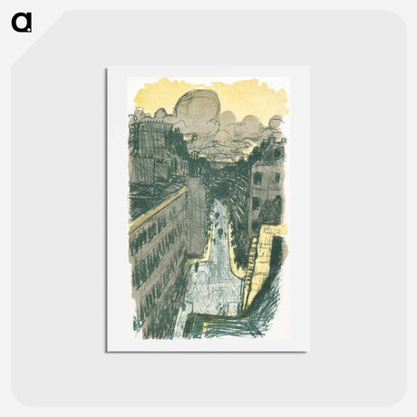 アートポストカード-Street Seen from Above
 - ピエール ボナール Postcard.