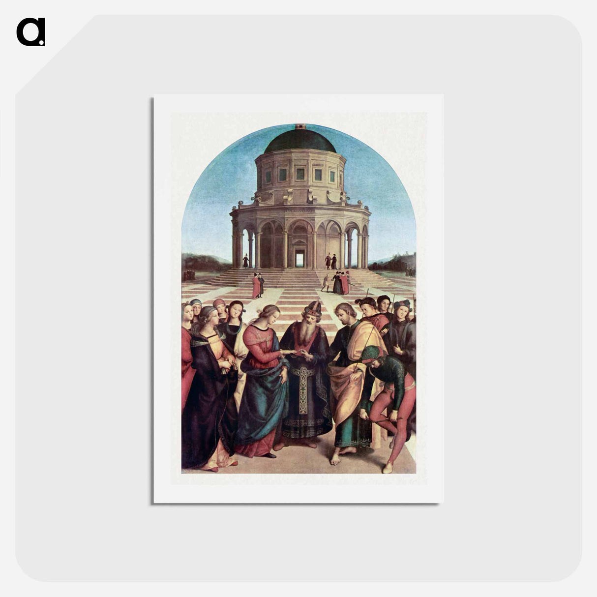 The Marriage of the Virgin - ラファエロ サンティ Postcard.