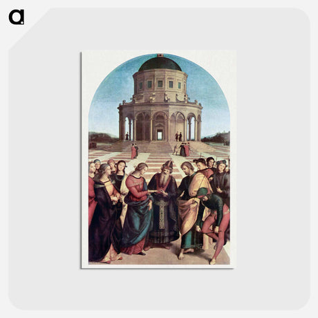 アートポストカード-The Marriage of the Virgin - ラファエロ サンティ Postcard.