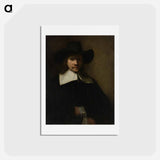 アートポストカード-Portrait of a Man - レンブラント ファン レイン Postcard.