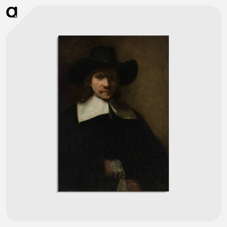 アートポストカード-Portrait of a Man - レンブラント ファン レイン Postcard.