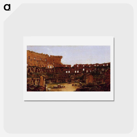 アートポストカード-Interior of the Colosseum, Rome - トーマス コール Postcard.