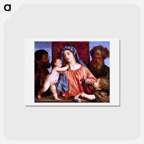 アートポストカード-Madonna of the Cherries - ティツィアーノ ヴェチェッリオ Postcard.