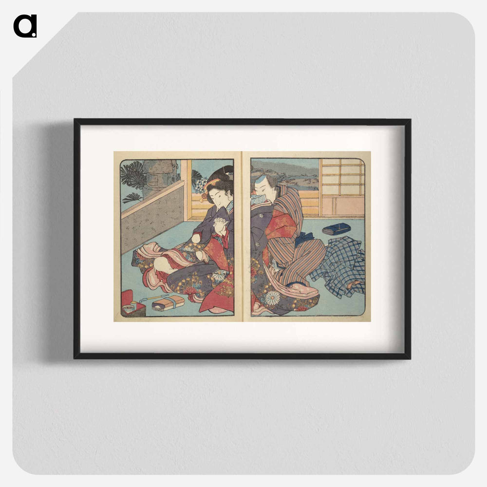 Volume 3 of Unknown Erotic Set by Utagawa Kuniyoshi - 歌川 国芳 Poster.