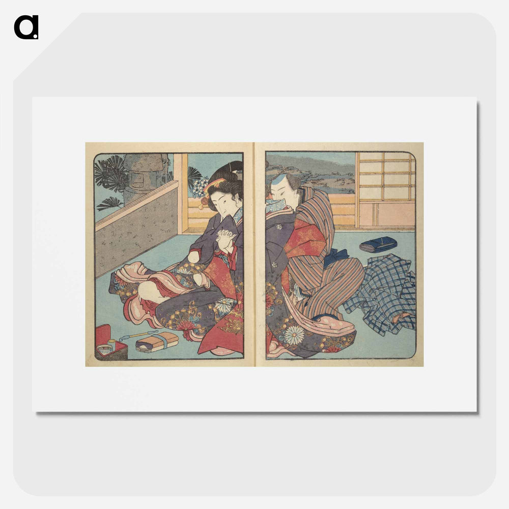 Volume 3 of Unknown Erotic Set by Utagawa Kuniyoshi - 歌川 国芳 Poster.