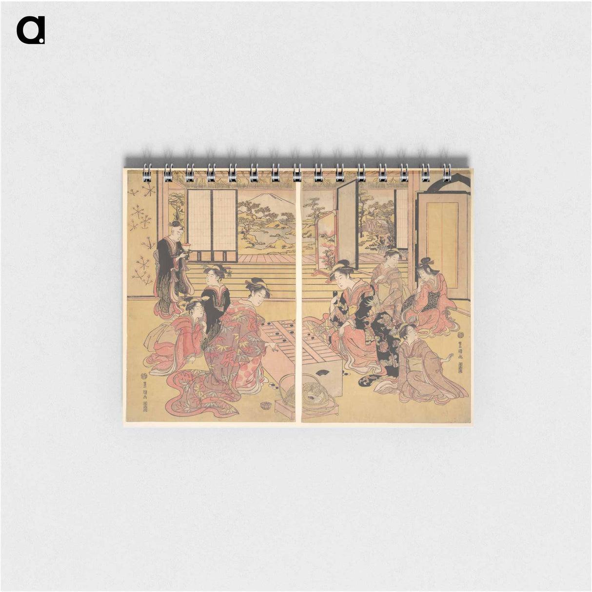 アートメモ帳-Two Young Women Playing a Game of Sugoroku
 - 歌川 豊国 Memo.