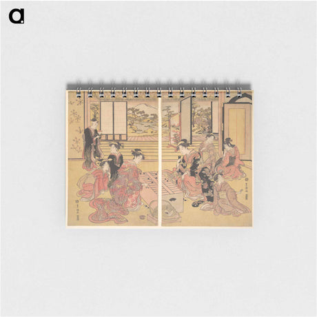 アートメモ帳-Two Young Women Playing a Game of Sugoroku
 - 歌川 豊国 Memo.