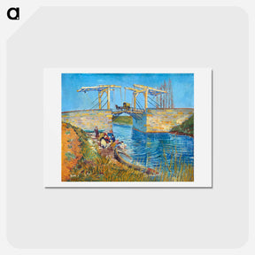 アートポストカード-The Langlois Bridge at Arles with Women Washing - フィンセント ファン ゴッホ Postcard.