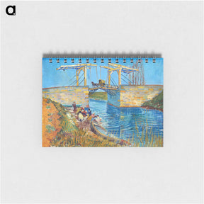アートメモ帳-The Langlois Bridge at Arles with Women Washing - フィンセント ファン ゴッホ Memo.