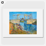 The Langlois Bridge at Arles with Women Washing - Vincent van Gogh Poster.