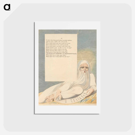 アートポストカード-Young's Night Thoughts, Page 63, This King of Terrors Is the Prince of Peace - ウィリアム ブレイク Postcard.