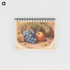 アートメモ帳-Still Life with Grapes and a Pomegranate - ウィリアム ヘンリー ハント Memo.