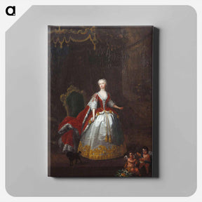 アートパネル-Portrait of Augusta of Saxe Gotha - ウィリアム ホガース Canvas.