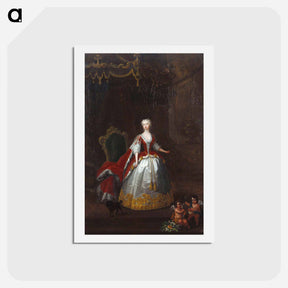 アートポストカード-Portrait of Augusta of Saxe Gotha - ウィリアム ホガース Postcard.