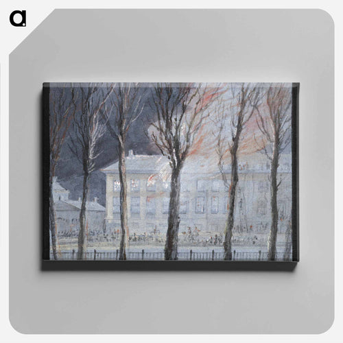 The fire in the house of the French Ambassador in The Hague - アールト シューマン Canvas.