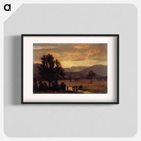 アートポスター-Landscape with Cattle - アルバート ビアスタット Poster.