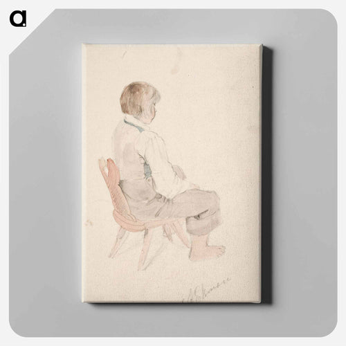 Tuolilla istuva poika - アンダース エクマン Canvas.