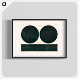 Constellations of the Two Hemispheres - アンティーク地図 Poster.