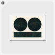 アートポストカード-Constellations of the Two Hemispheres - アンティーク地図 Postcard.