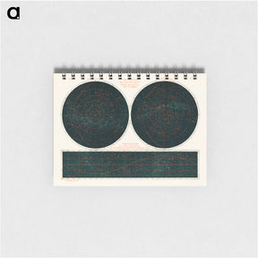 アートメモ帳-Constellations of the Two Hemispheres - アンティーク地図 Memo.