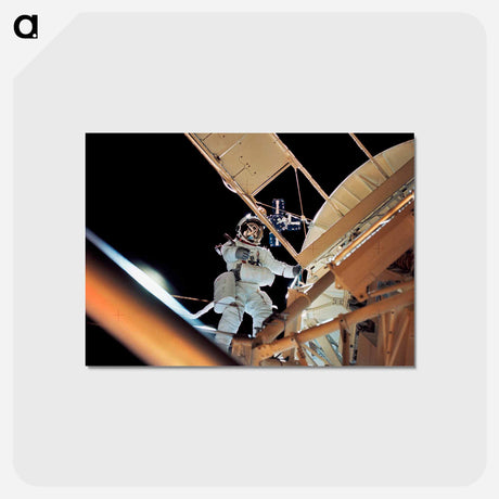 アートポストカード-Astronaut Owen K. Garriott, Skylab 3 science pilot - アポロ月面着陸 Postcard.