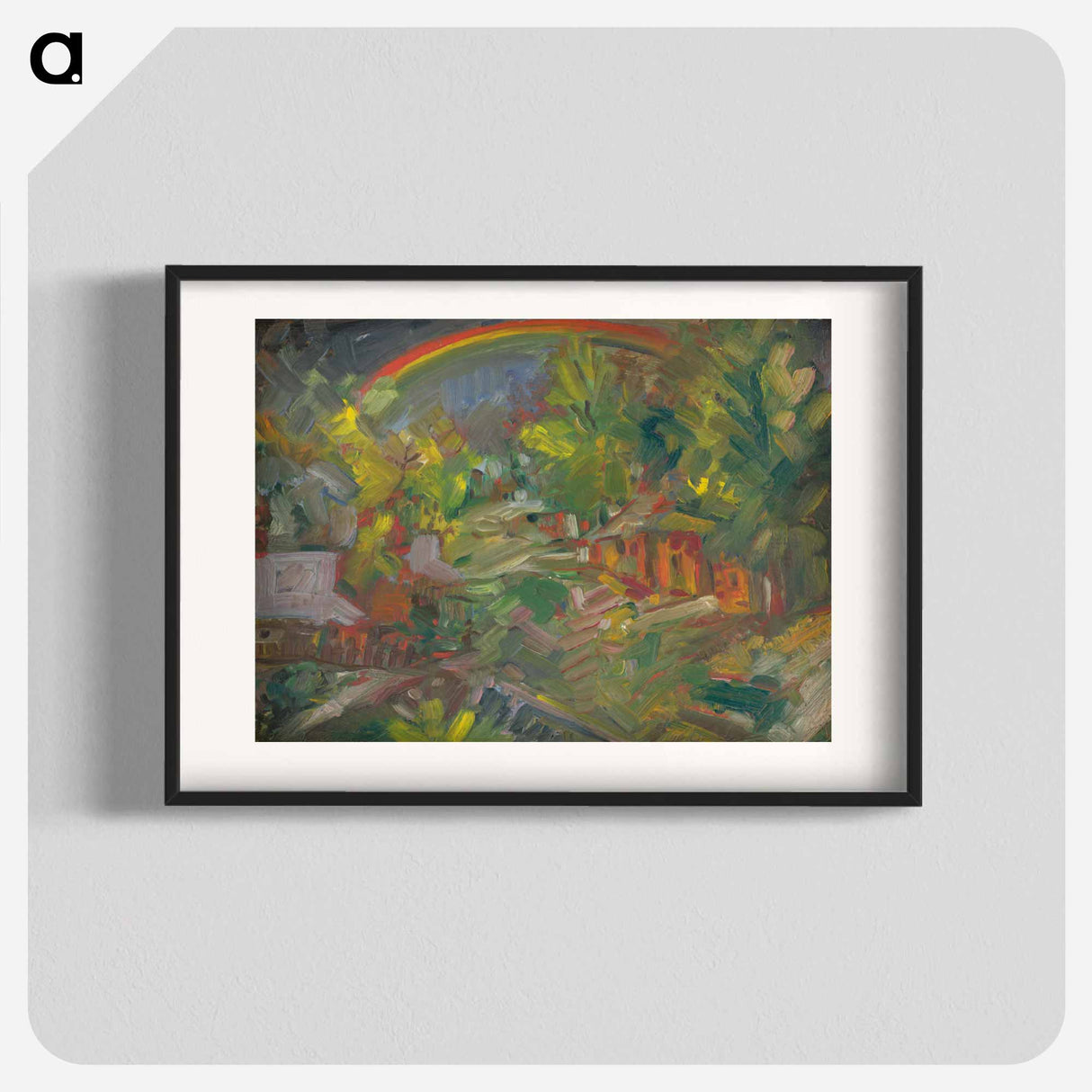 Rainbow over a village - アーノルド ピーター ワイズ クビンチャン Poster.