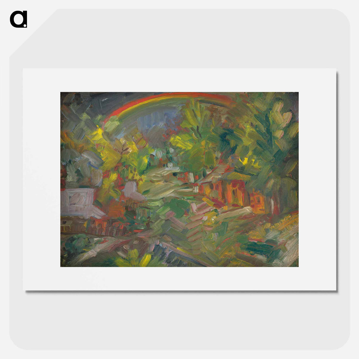 Rainbow over a village - アーノルド ピーター ワイズ クビンチャン Poster.