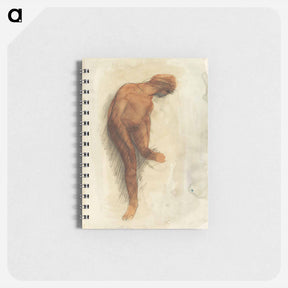 アートメモ帳-Nude female figure holding left foot - オーギュスト ロダン Memo.