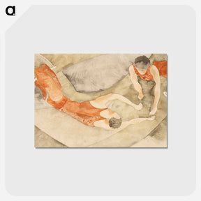 アートポストカード-Two Trapeze Performers in Red
 - バーンズ・コレクション Postcard.