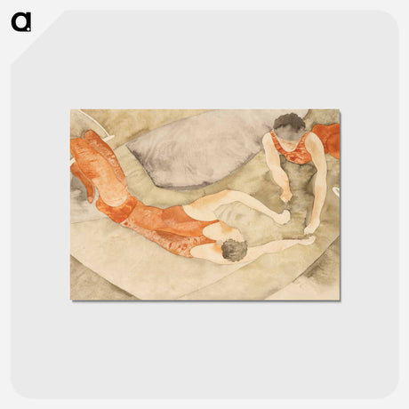 アートポストカード-Two Trapeze Performers in Red
 - バーンズ・コレクション Postcard.