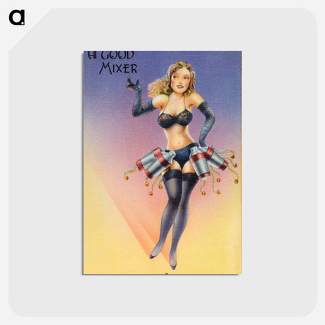 アートポストカード-Shake 'Em Up Girl
 - ボストン公共図書館 Postcard.