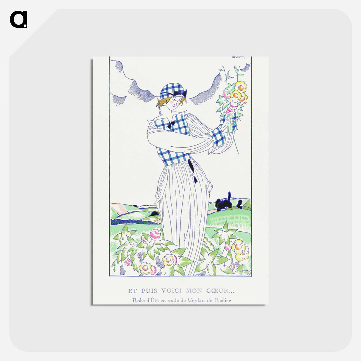 アートポストカード-Summer Dress in Ceylon Veil
 - シャルル マルタン Postcard.
