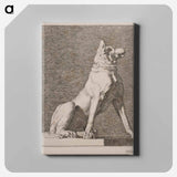 A sitting dog after an antique at Charlottenborg - クリステン ケプケ Canvas.
