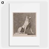A sitting dog after an antique at Charlottenborg - クリステン ケプケ Poster.